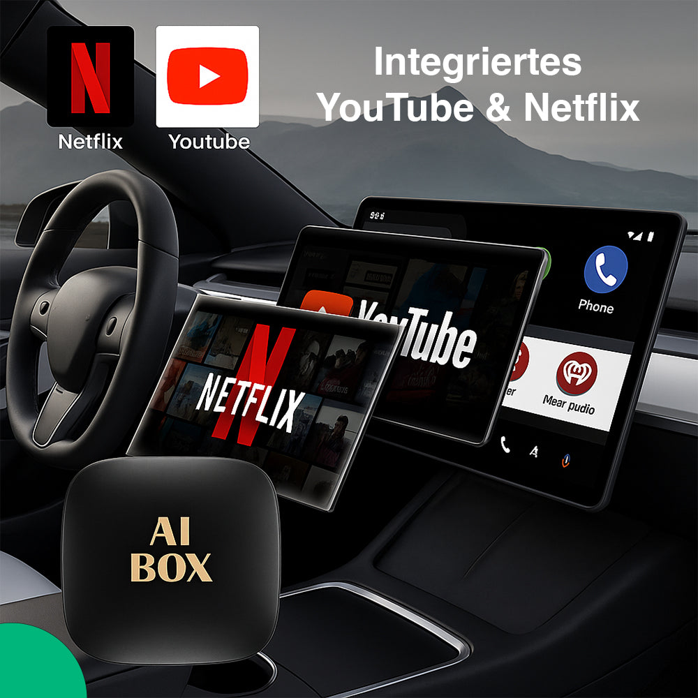 CarPlay AI-Box | YouTube & Netflix | Apple CarPlay Und Android Auto